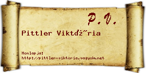 Pittler Viktória névjegykártya